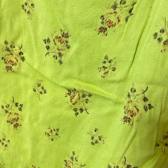 Reformation Womens Sleeveless Tank Cropped Top Green XS Floral Spaghetti Straps - Picture 3 of 7